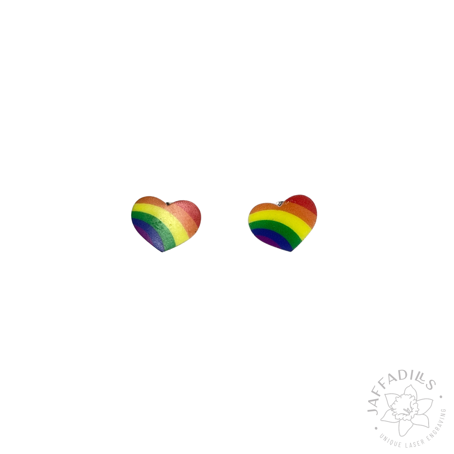 Rainbow Hearts Stud