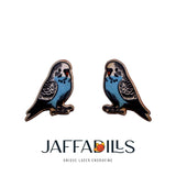 Bazza Budgie Stud Earrings