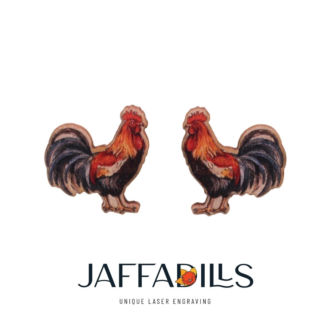 Rocky Rooster Stud Earring